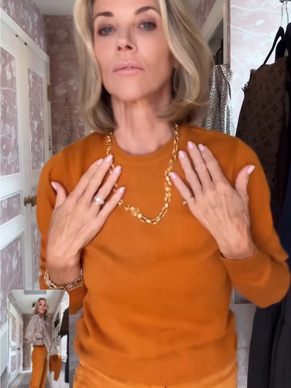 Julia Amory Bacall Sweater in Tobacco - size small